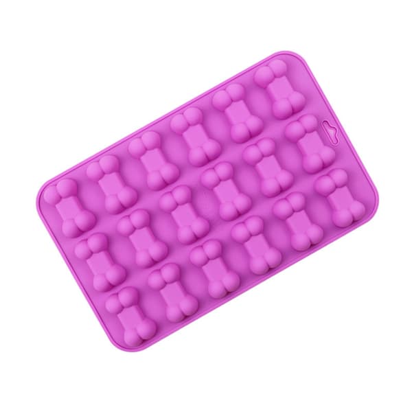 Lilla 22,5*14,5*1,3 cm silikonform bein, 18 formede sjokolader