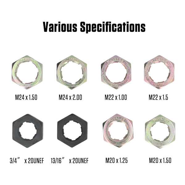 1 set Axle Spindle Thread Restoration Tool Set Multiple Specifications Thread Repair Cleaning Tool
