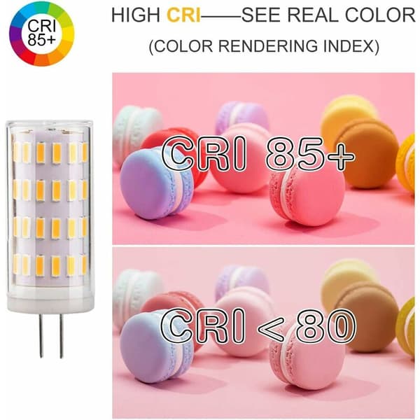 G4 LED 12V 4W Light Bulb, AC/DC 12V Lighting Bulbs Equivalent to 30W Halogen, 400LM, Warm White 3000K, Non-Dimmable, Replacement for Hood and Crown