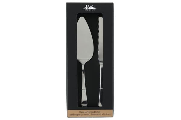 Kagespade og Kagekniv Sæt | Maku Kitchen Life Silver silver