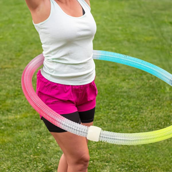 Women's Spring Soft Gradient Foldable Hula Hoop for Fitness and Abdominal Training Adjustable Exercise Hoop