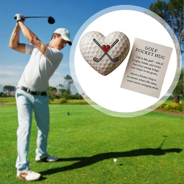 Golfs Lommekram til Julegave Hjerteformet Golfbolddekoration Perfekt til Julefestgave