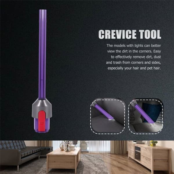Crevice Nozzle Brush with LED Light for V7 V8 V10 V11 Slim Crevice Nozzle Suction Nozzle
