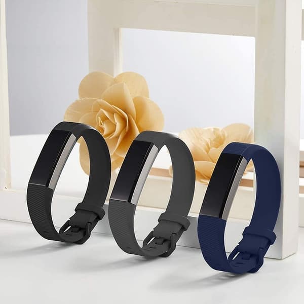 Armbånd kompatibelt med Fitbit Alta og Fitbit Alta HR, 3-pak bløde silikonearmbånd til Fitbit Alta HR urrem, passer til mænd og kvinder, størrelse S