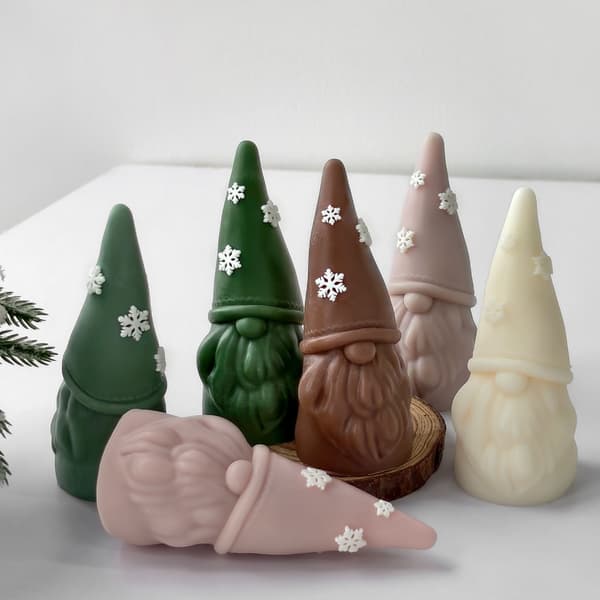 Nisser Silikoneform Juleharpiksforme Lysforme Gipsforme