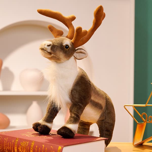 Rensdyrsjuletomte Plyslegetøj Børnegave 35cm
