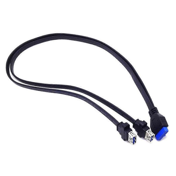 0. Dubbel 2 Port USB 3.0 Frontpanel Förlängningskabel A Typ Hona till 20 Pin Box Header Hona Slot A