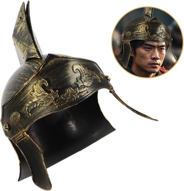 Romansk hjelm Cosplay Soldatdrakt Menn Krigerhjelm Antikk Romersk Hodeplagg
