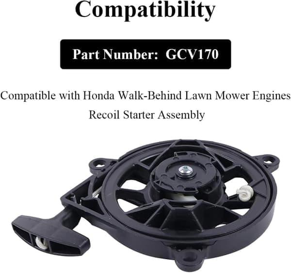 Recoil Starter Assembly Compatible with Honda GCV170 GCV200 HRX217K6