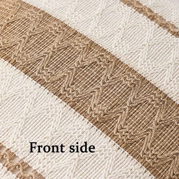 30x50 Brun Boho Texturerad Randig Vävd Dekorativ Modern Kuddfodral för Soffa, Vardagsrum, Sovrumsdekoration, Set om 2