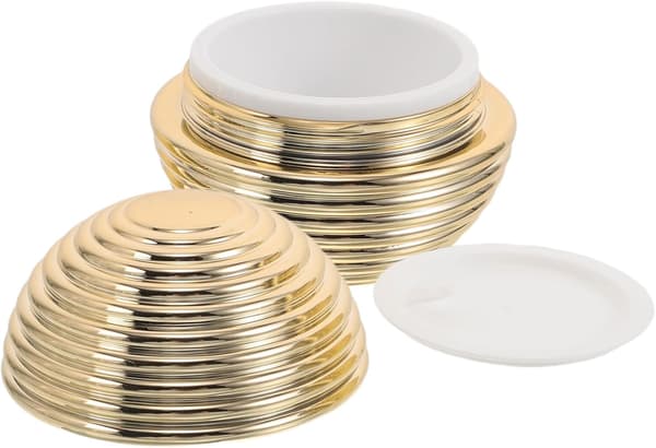 30g Akryl Guld Resekrämburk, Påfyllningsbar Läckagesäker Burk