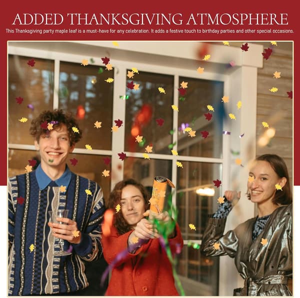 100 stk. Thanksgiving Ahornblad Konfetti Borddekoration Papirblade
