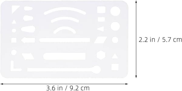 8 Pieces Mechanical Eraser Drawing Templates for Students, Stainless Steel Drawing Tools