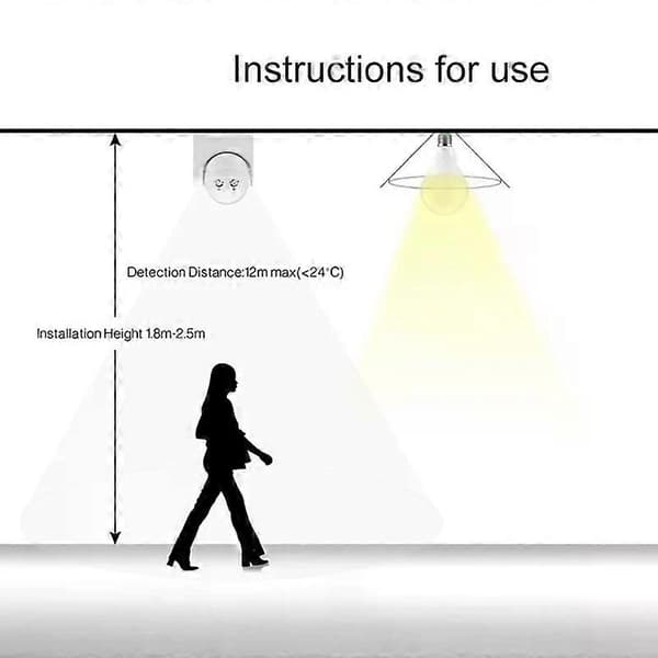 220V-240V PIR Infrared Motion Sensor Switch Automatic ON-OFF Light Switch PIR Sensor Detector Light Switch LED Sensitive Night Light