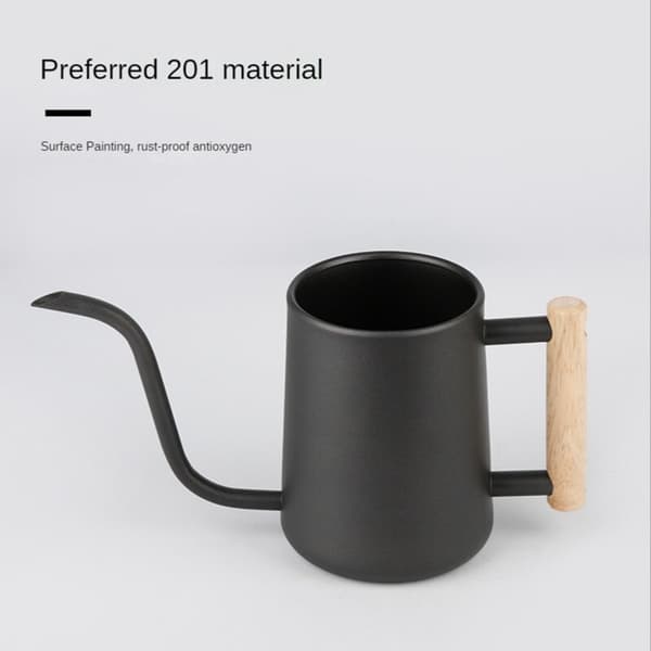 Vandkande til indendørs planter, 35 oz/1000 ml rustfrit stål metal med lang tud til indendørs hvid