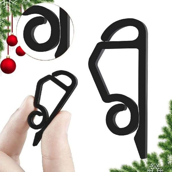 12-piece Christmas Light Clips Set with External Drainage Hooks
