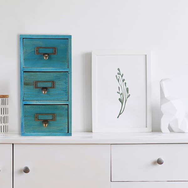 Multifunctional Wooden Storage Box for Desk Organization with Compartments