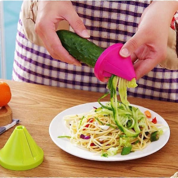Portable Vegetable Slicer Spiral Device Funnel Carrot Radish Cutter Quick Practical Easy Use Kitchen Gadget