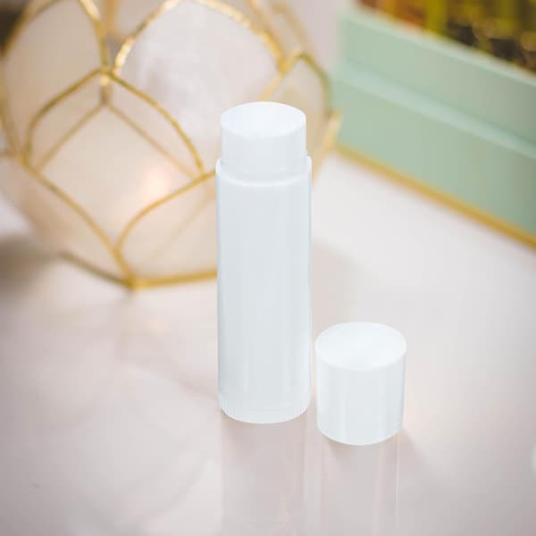 50 Pcs Empty Lip Balm Tubes with Lids Lipstick Containers in PP Material, DIY Friendly