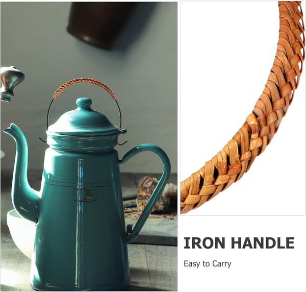 11-13 cm Iron Rattan Heat-Resistant Versatile Design Stylish Ergonomic Kettle Handle Compact