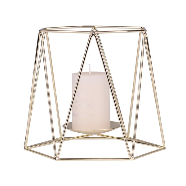 Ljusstake Ljus: Geometrisk Pelarljusstake Tealight Votiv