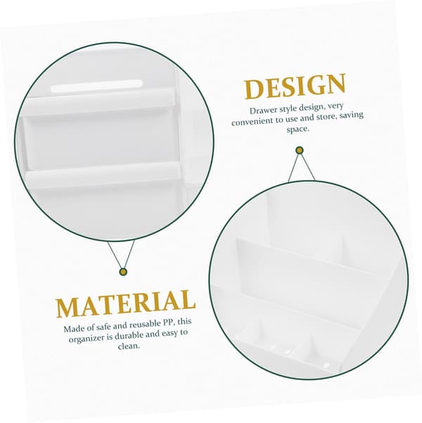 Makeup Organizer til makeupopbevaring Skrivebordskosmetikholder Skuffestil Kosmetik Organizer Skillevæg
