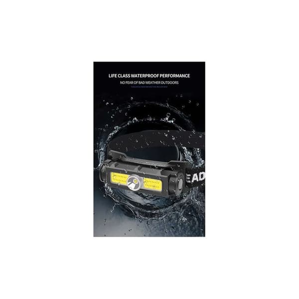 Ersandy – 1000 Lumen Oppladbar LED-hodelykt – 7 Lysmoduser – Avtakbar Magnet – For Løping, Camping, Fiske, Klatring