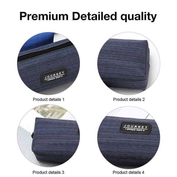 Creative simple pencil case in striped navy blue oxford fabric