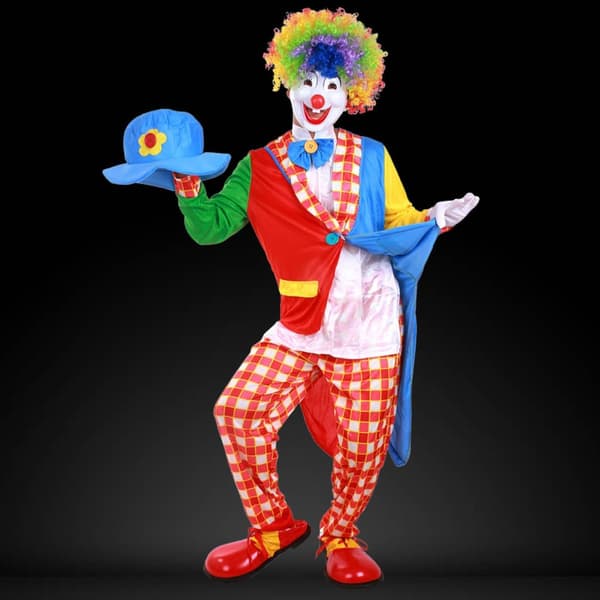 Halloween Klovnekostume Voksen Mænd Polyester Festtøj Sæt