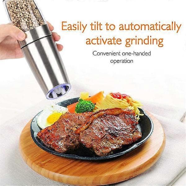 Electric Salt and Pepper Grinder, with Adjustable Coarseness