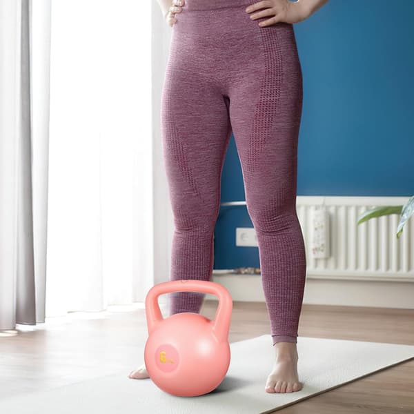 6 kg rosa PE vandkettlebell til styrketræning, justerbart vægttræningsudstyr