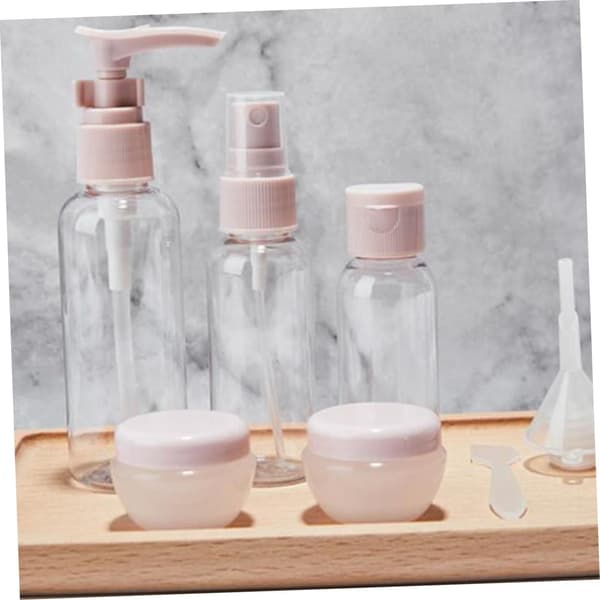 Tyhjät meikkipullot Setti 8kpl 50ml Matkalotion Suihkepullot Tiputussuppilolla Minisäiliöt