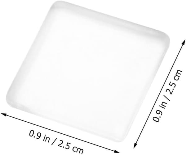 100 stk krystalglaslapper DIY glas cabochons firkantet ædelstenslappe