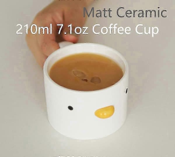 Rolig kycklingkaffekopp, handglaserad ankmugg, säker keramisk espressokopp, 200 ml söt tekopp