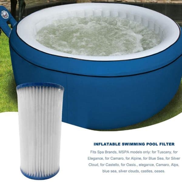 2 stk. filterpatroner erstatningsfilterpatroner til swimmingpoolfilterpumpe swimmingpoolpumpefilterpatron, blå