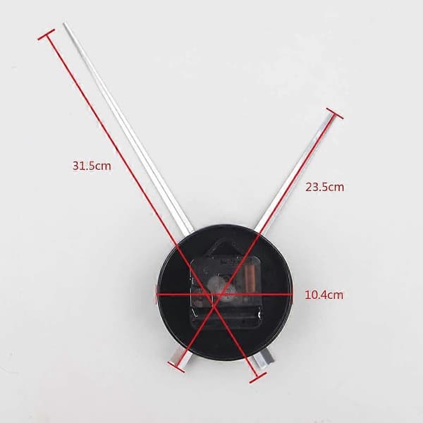 Silver Large Wall Clock, 3D Hands, Quartz Mechanism Clock, Arts and Crafts, Home Decor [DB]