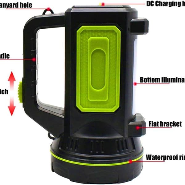 Super Bright Hand Torch, Rechargeable, Waterproof, Camping and Emergency KLB