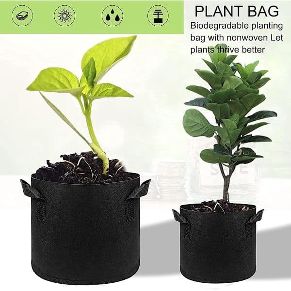 Felt Planting Bag - Ø25*22CM - 6 pieces - 3 gallon
