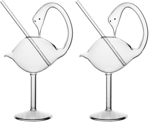 2 stk. Svanformede Cocktailglas Martiniglas 178 ml Alsidig Kvalitetssikring til Bar og Hjem