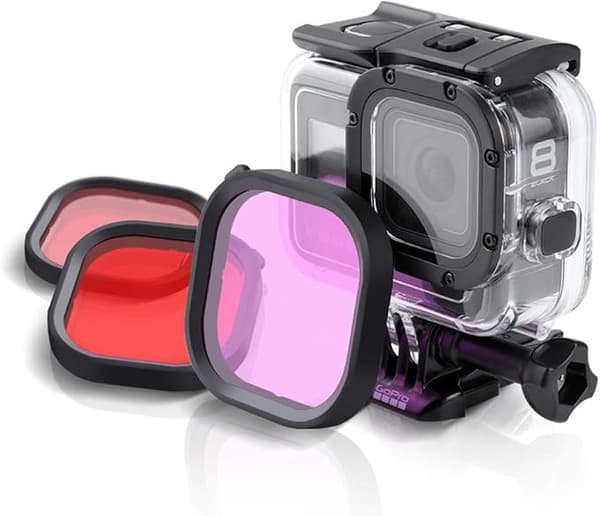 3-in-1 sukellusfiltteri sukellukseen punainen/pinkki/violetti