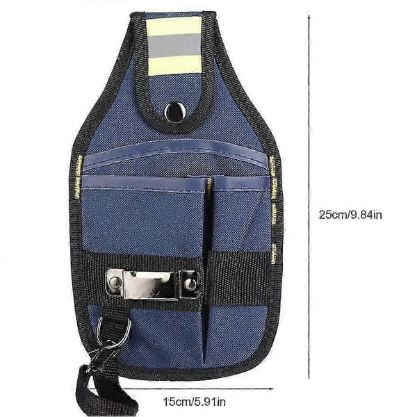 Multifunctional Oxford Cloth Tool Bag and Electrician Belt - 2-Layer Design with 3 Pockets for Easy Access and Organization