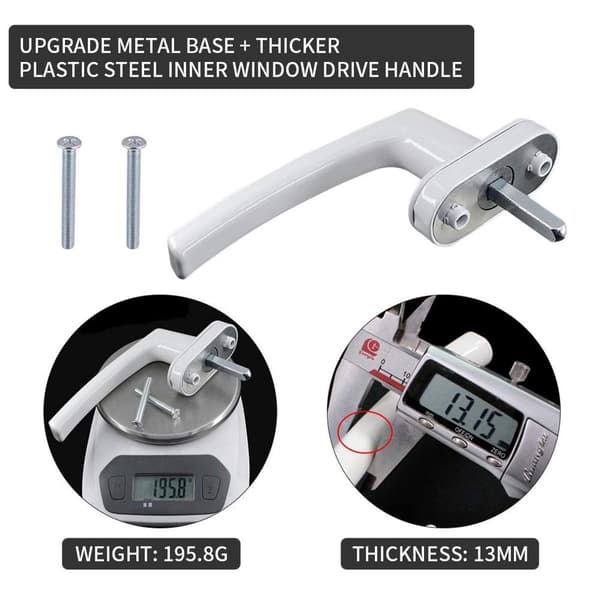 Aluminium Alloy Window Handle, Concealed Screws, Metal Rod, Metal Casing