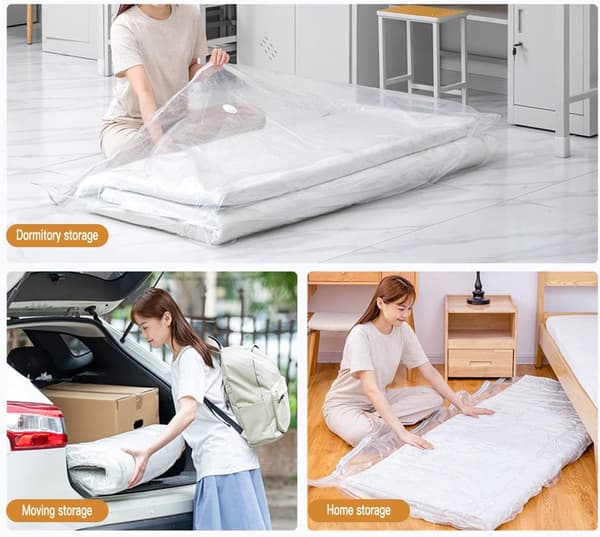 Large Vacuum Storage Bags for Mattresses and Clothes, Waterproof, Sealable, Space-Saving, 220x100 cm