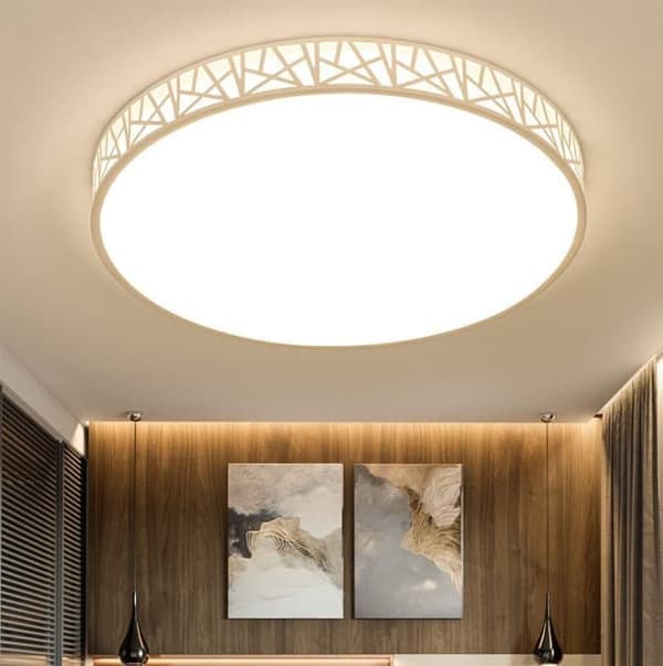 40 cm 24W LED Ceiling Lamp, Modern Ceiling Light in Glass & Metal for Bedroom Kitchen Hallway