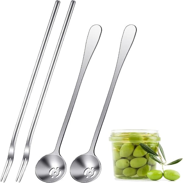 4 st Pickle Fork Olive Spoon SKED SKED