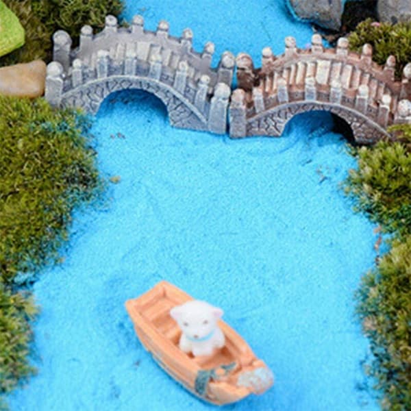 10 st Miniatyrträdgård Dockhus Konstgjord Hartsbro för Fe