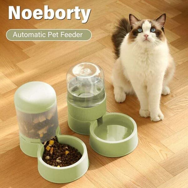 Automatisk foderdispenser til kat og hund, foderdispenser til små og store hunde, katte