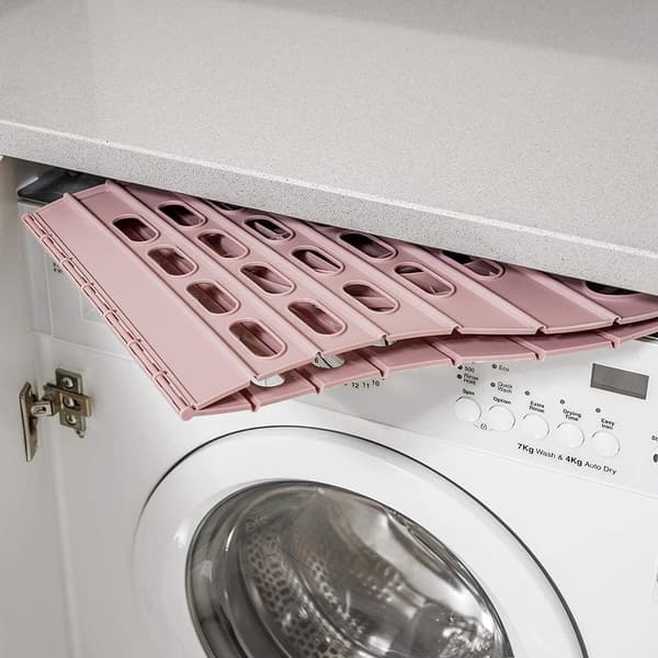 Fällbar tvättkorg för enkel förvaring, rosa, 38 liter Pink