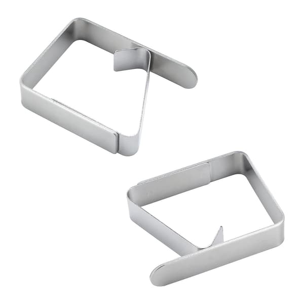 8-pack Stainless Steel Tablecloth Clips, Clamp Holders Suitable for Picnic, BBQ, Wedding, DIY Party (Silver)