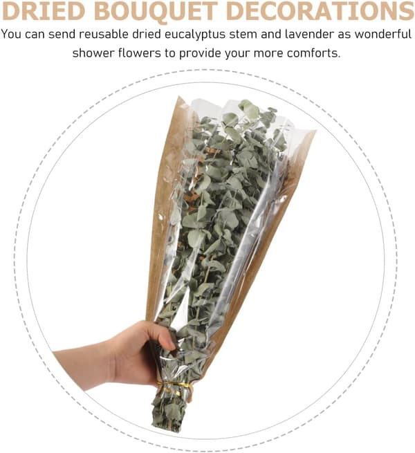 1 bundle of dried lavender flowers dried eucalyptus for shower relaxing aroma